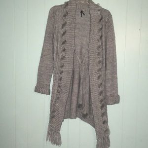 Grey long sweater size Large